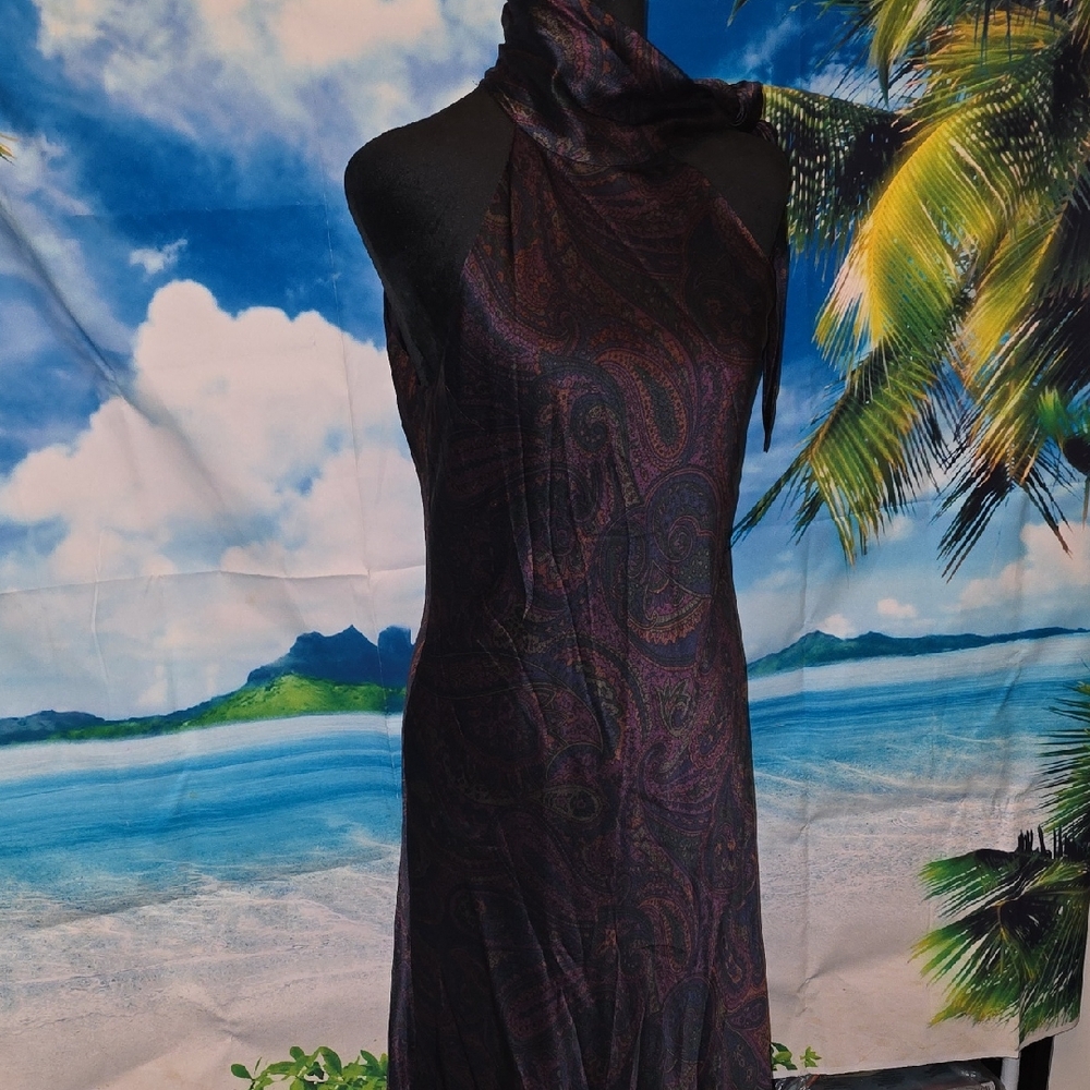 Ralph Lauren Silk Paisley Dress